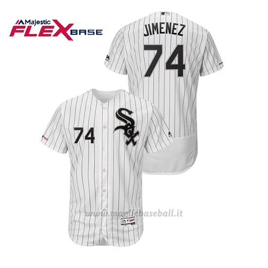 Maglia Baseball Uomo Chicago White Sox Eloy Jimenez Flex Base Majestic Autentico Collection Bianco